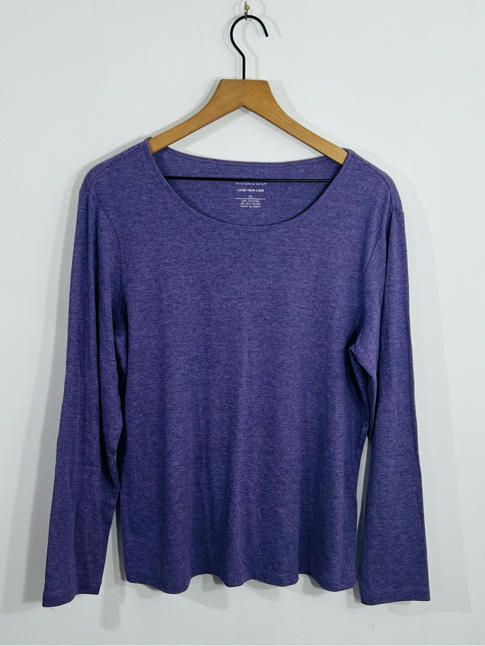 Christopher & Banks Layer Your Look Purple Pullover Long Sleeve Light Weight XL